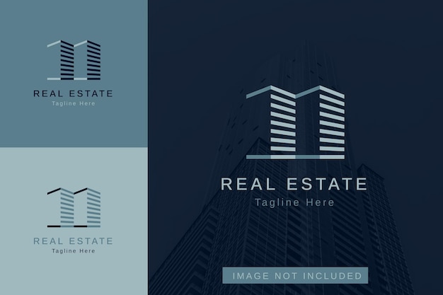 Set of real estate property logo vector design template with different color style