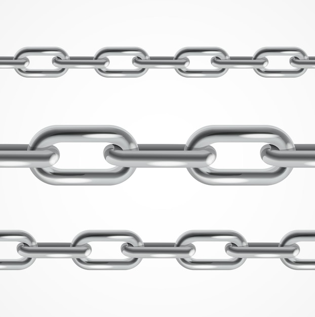 Vector set of realistic chain metal.
