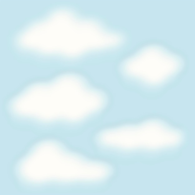 Vector set of realistic clouds