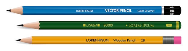 リアルな鉛筆のセット色の分離白または鉛筆削りで学校の文房具