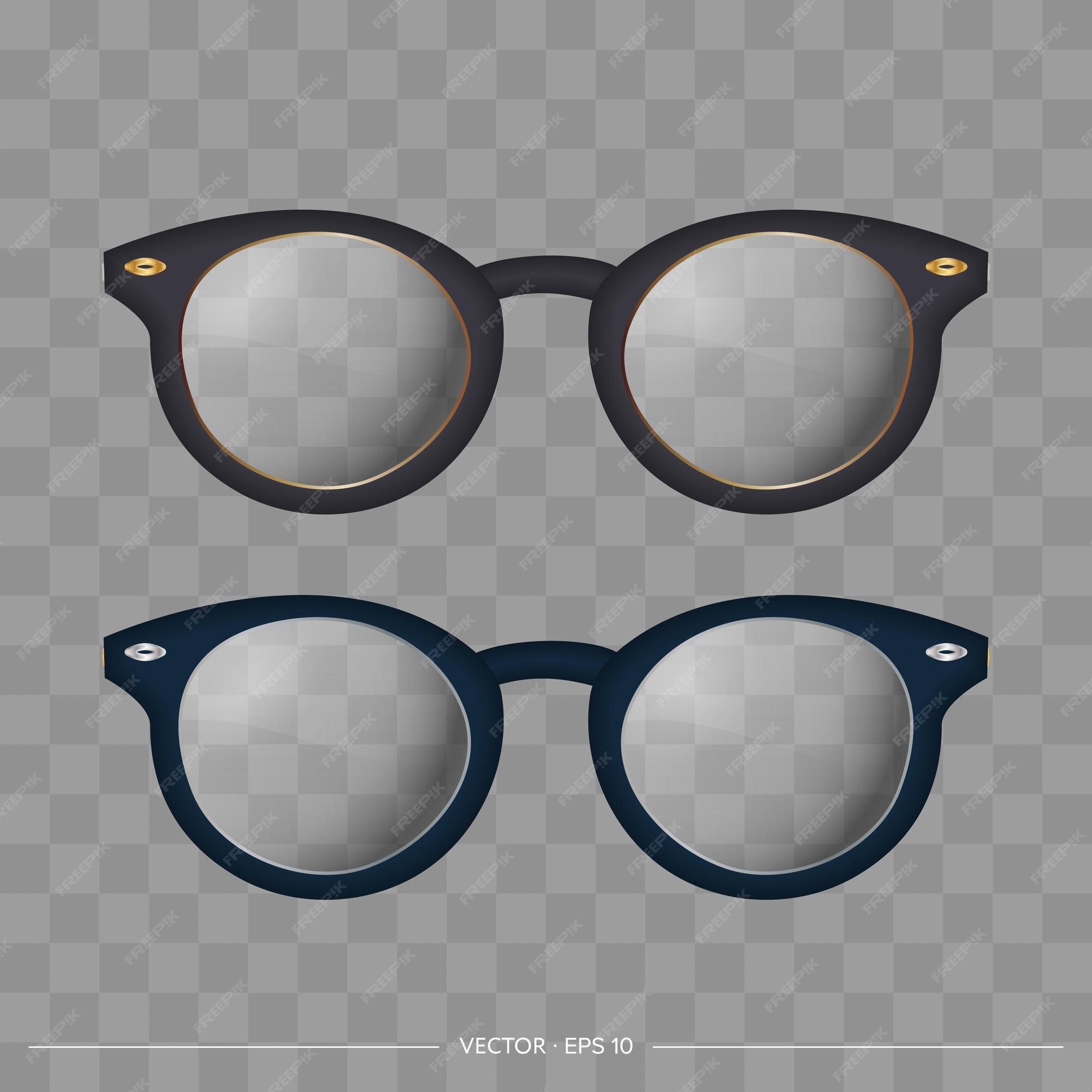 Premium Vector  Set of vector glasses png sunglasses on an