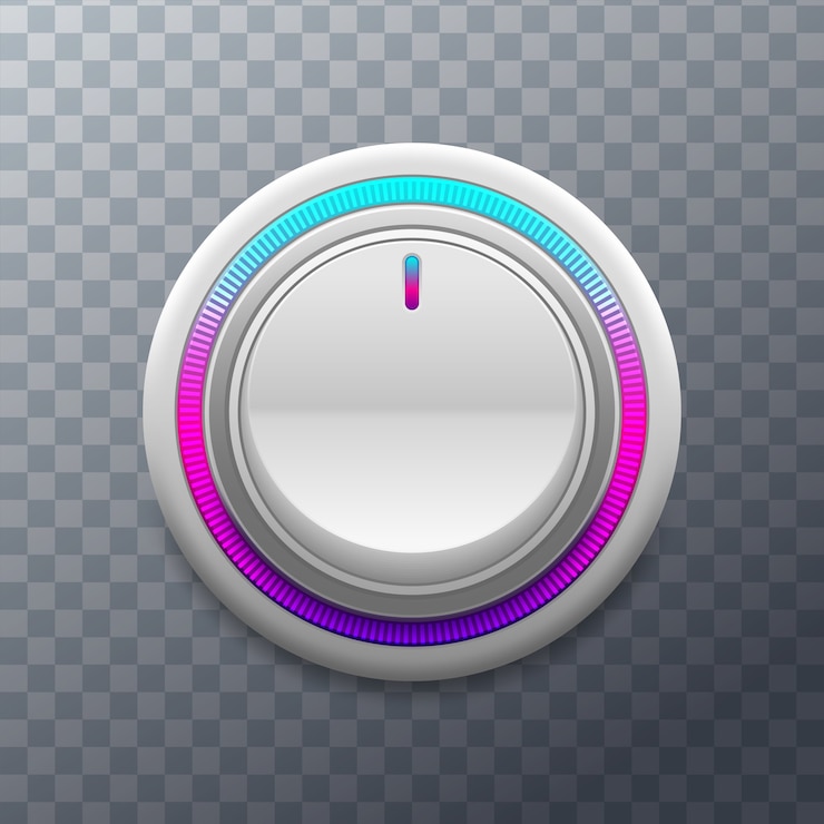 Vector set of realistic toggle switches in on and off positions