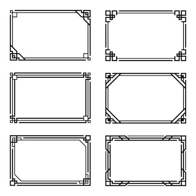 Set of rectangle frame vector