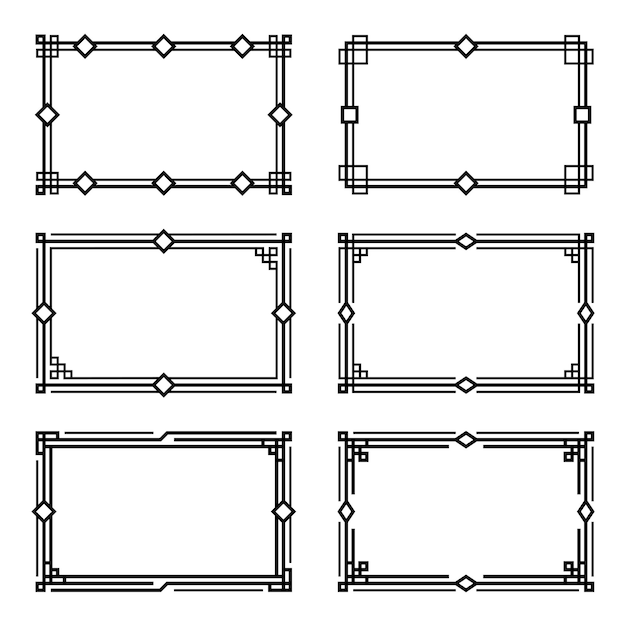 Set of rectangle frame vector