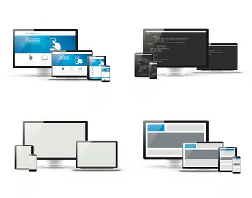 Premium Vector | Set of responsive web design and website coding ...