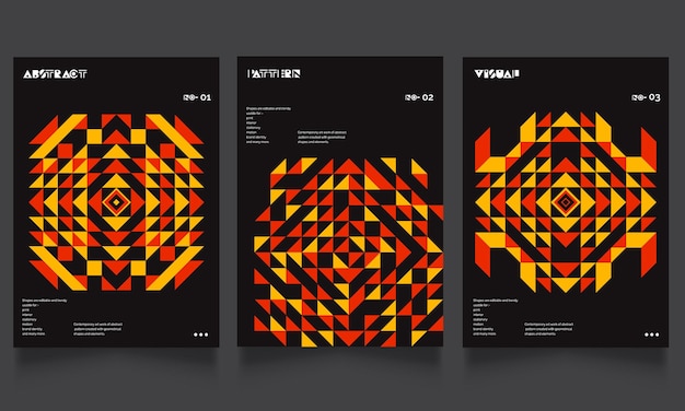 Set of retro geometric posters.