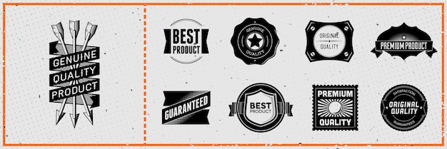 Vector set of retro hipster labels