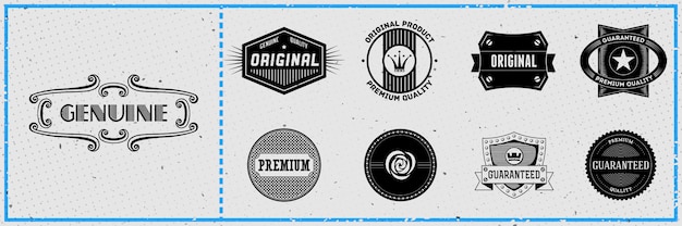 Vector set of retro hipster labels