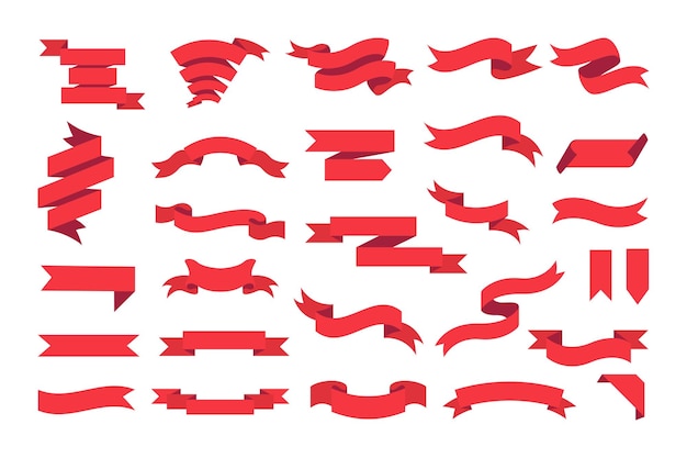 Set of Ribbon Vector