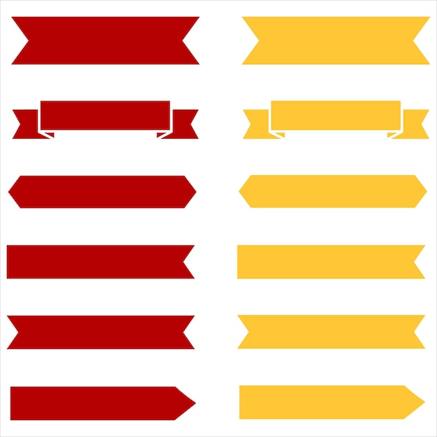 Vector set of ribbons