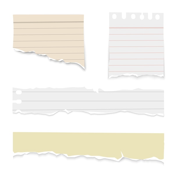 Vector set of ripped papper vector