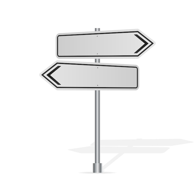 Set of road signs isolated on transparent background Vector illustration