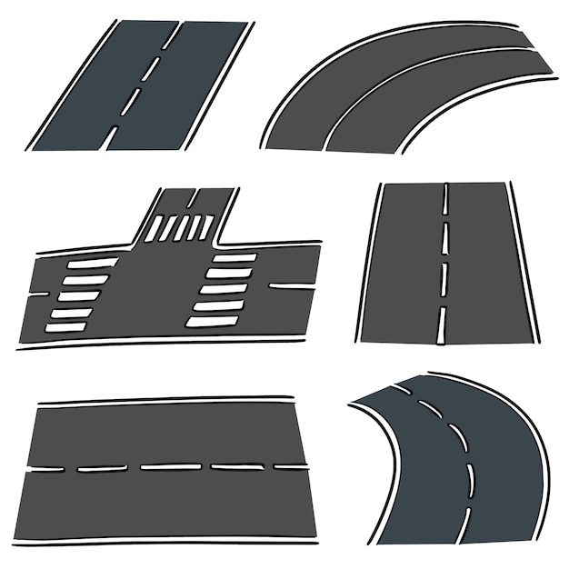 Vector set of road