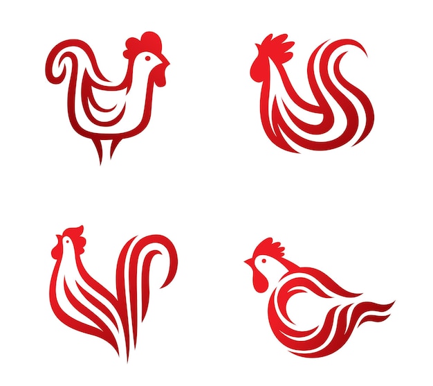 A set of roosters and roosters