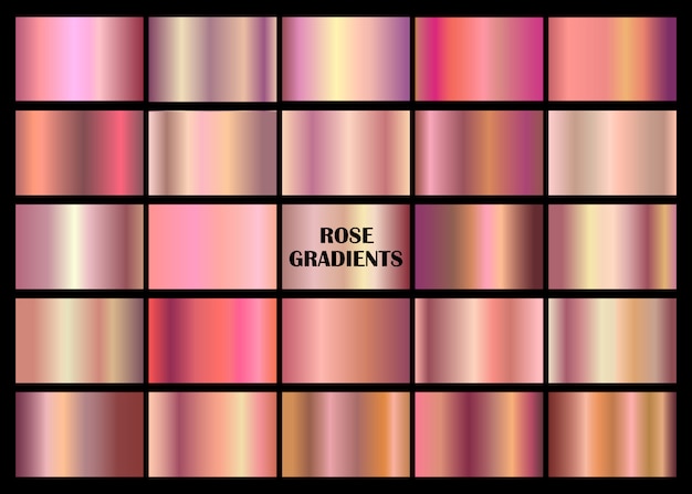 Vector set of rose gradients