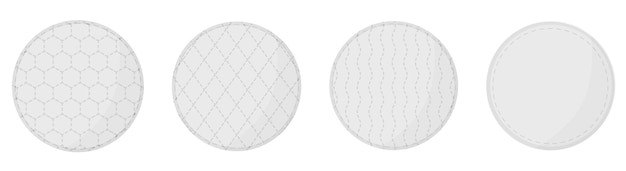 Set of round cotton pad Cosmetic tool for face care