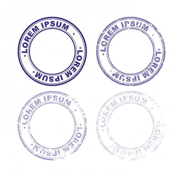 Vector set rubber stamp for documents.