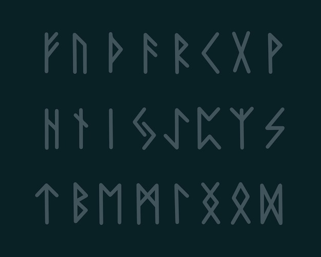 Vector a set of runesdivination on runes