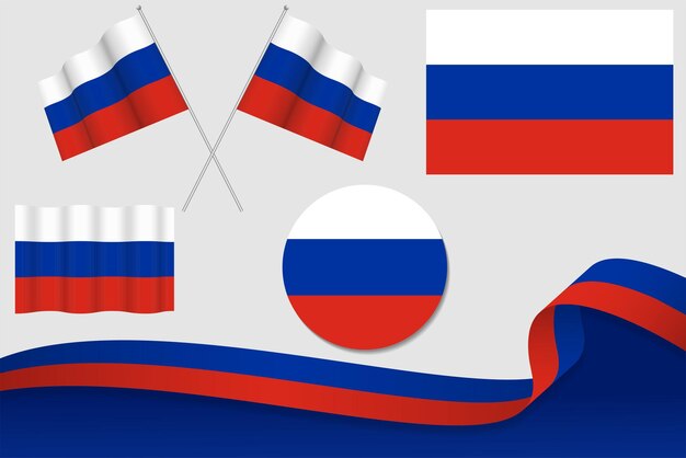 Premium Vector  Set flags of the regions of russia all russians