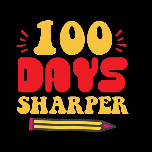 S100 Days of school svg T シャツ デザイン バンドル、100 Days of school T シャツ バンドルのセット。