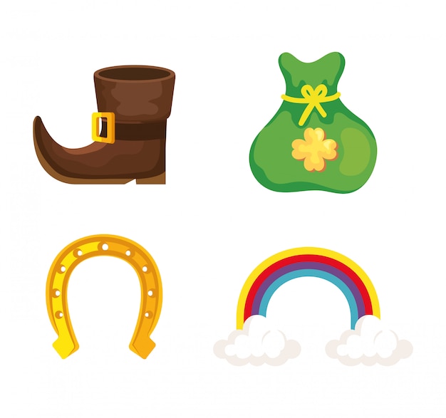 Vector set of saint patricks day icons