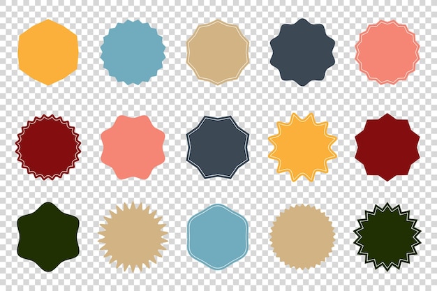 Vector set of sale badges set of vector starburst sunburst badges