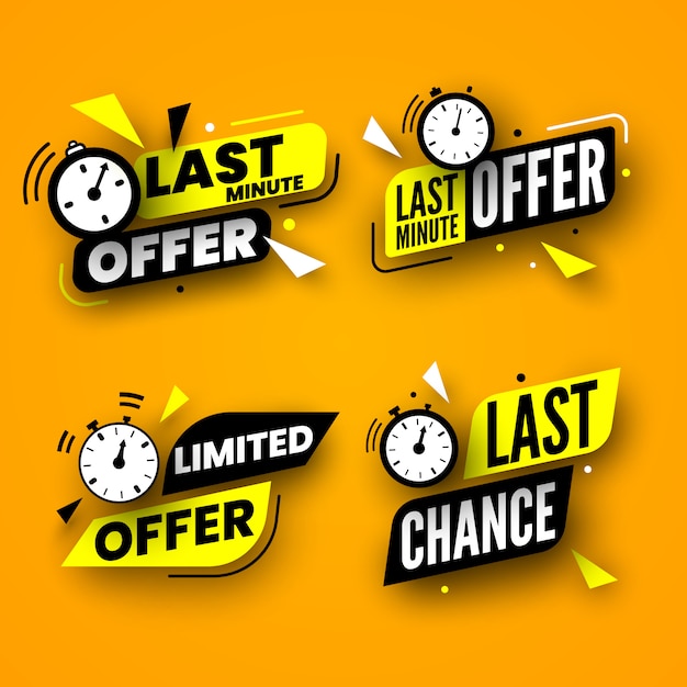 Vector set of sale banners.