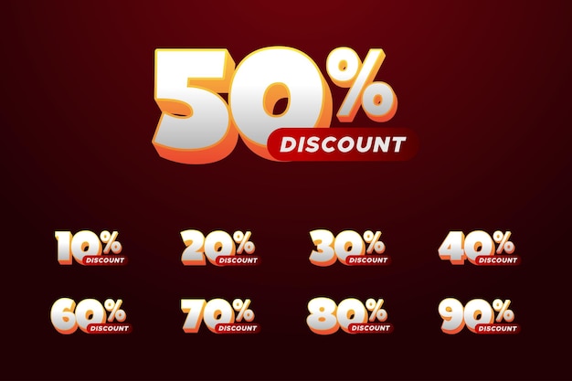 Set of sale discount and shopping design