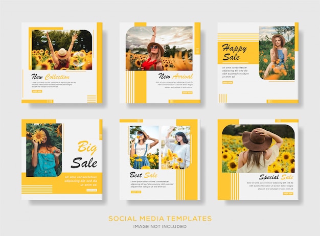 set of sale social media banner template collection