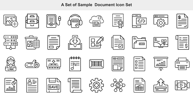 A Set of Sample Document Icon Set
