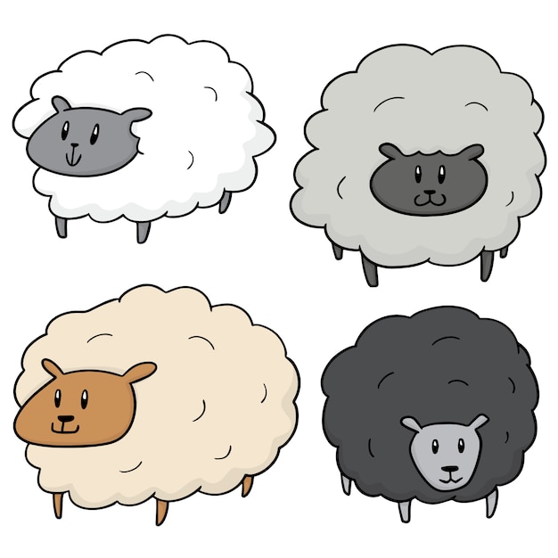 Vector set schapen