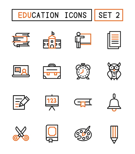 Set Of School And Education Icons