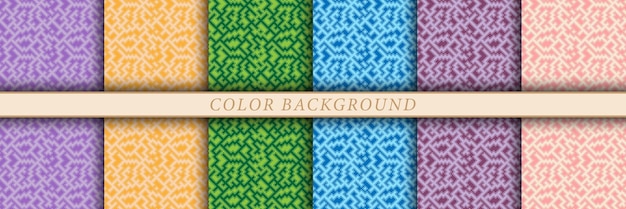 Set of seamless decorative patterns from arbitrary shapes for texture textiles simple backgrounds and creative design