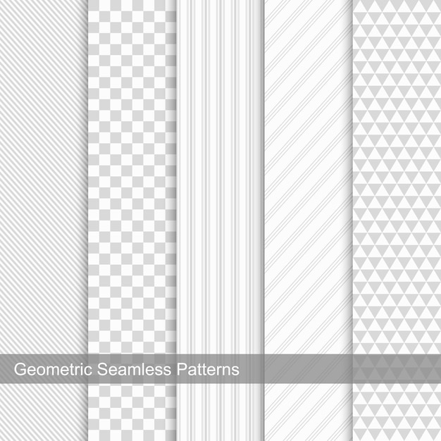 Set of seamless geometric patterns