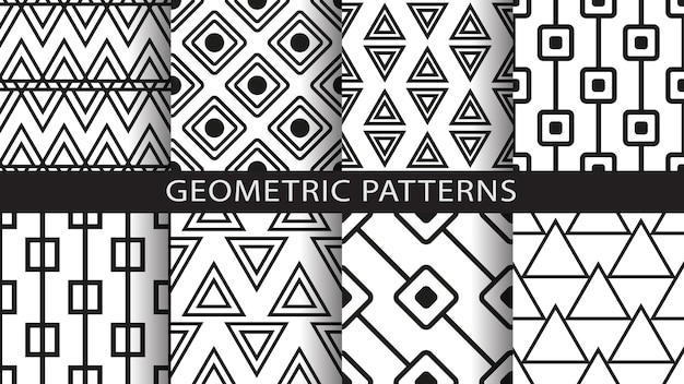 シームレスな幾何学模様のセットベクトル図