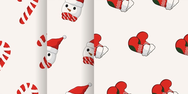 눈사람 양말과 거룩한 베리와 함께 원활한 패턴 크리스마스를 설정