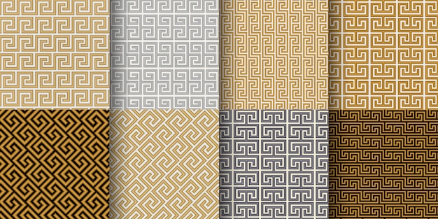 set of seamless pattern modern style abstract texture