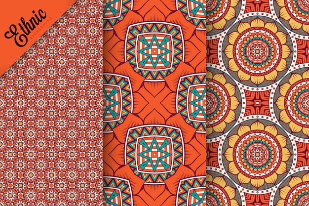 set of seamless pattern with geometric elements