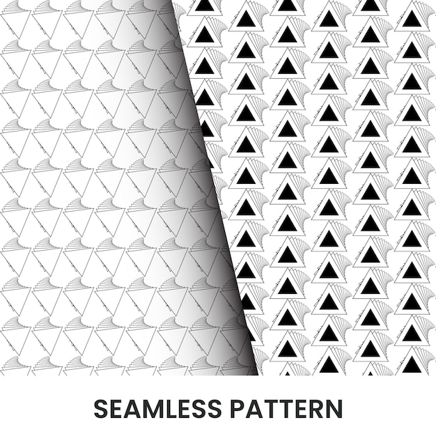 삼각형 모양의 매끄러운 패턴 세트