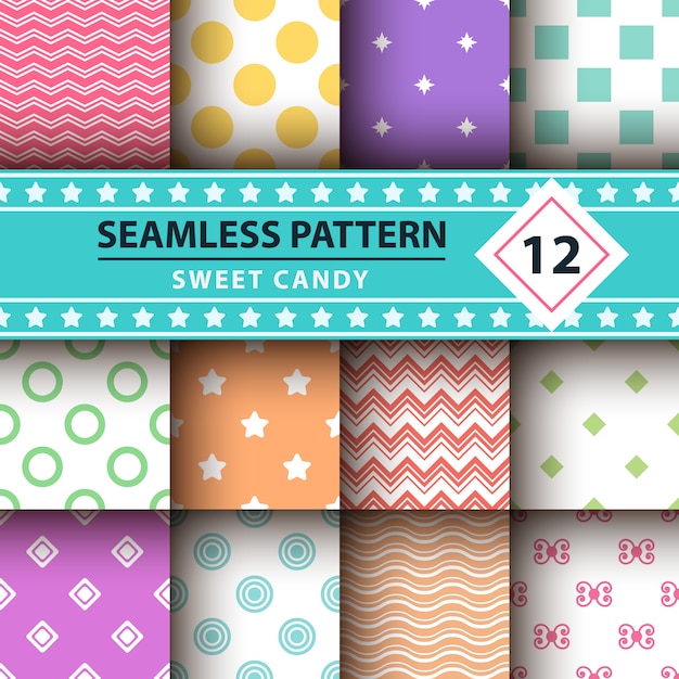 Set seamless pattern