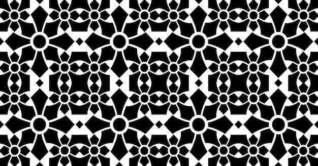 Set of seamless patterns. Arabic floral seamless pattern with intersecting floral ornament