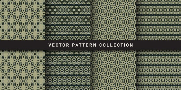 Set of seamless patterns exquisite floral patterns