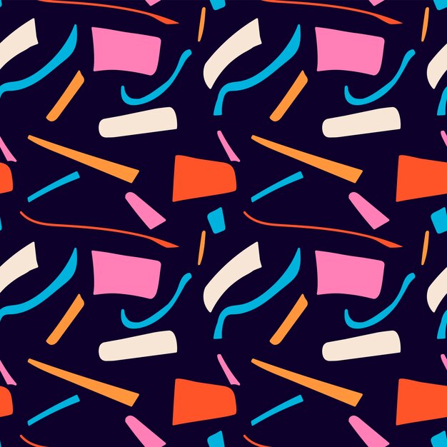 a set of seamless patterns with geometric shapes and abstract shapes
