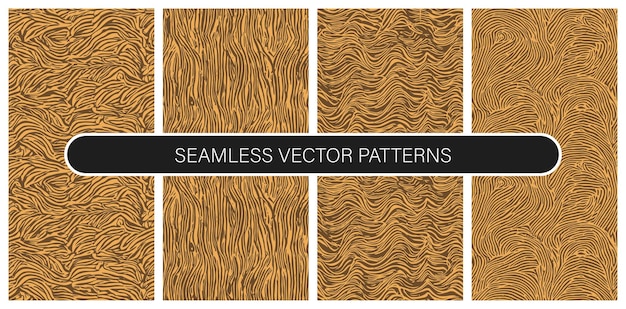 Set of seamless vector patterns in flat colors