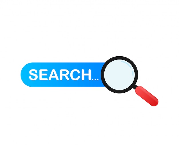 Set search bar element, set of search boxes ui template isolated