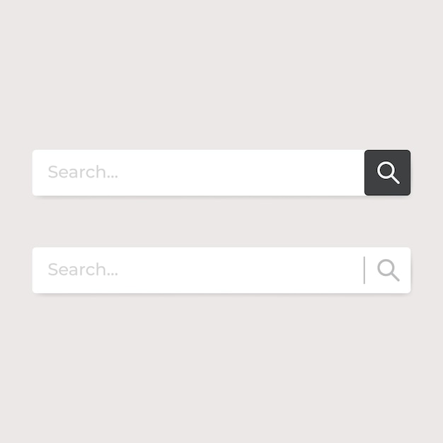 Set of search bar ui design elements illustration on isolated background