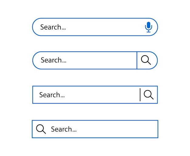 Set of search bar for ui search form templates for websites