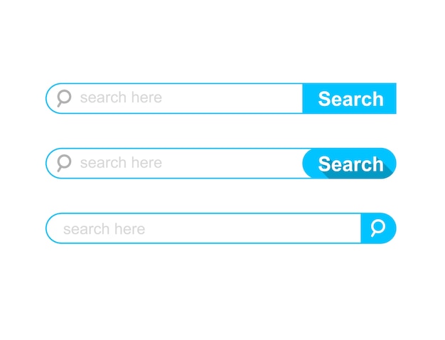 Vector set of search bar ui template