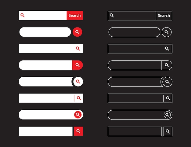 Set of search bar Vector illustration