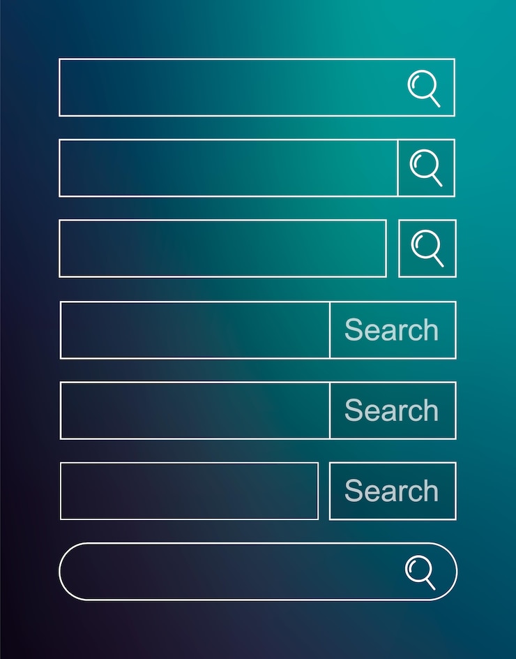 Vector set of search bar.
